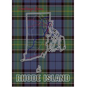 Rhode Island Tartan Map Art Print